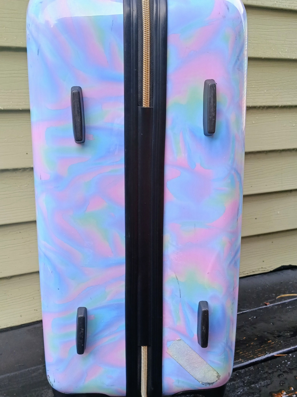 Juicy Couture Iridescent Pastel Carry-On Luggage - Pink/Blue - Picture 5 of 11